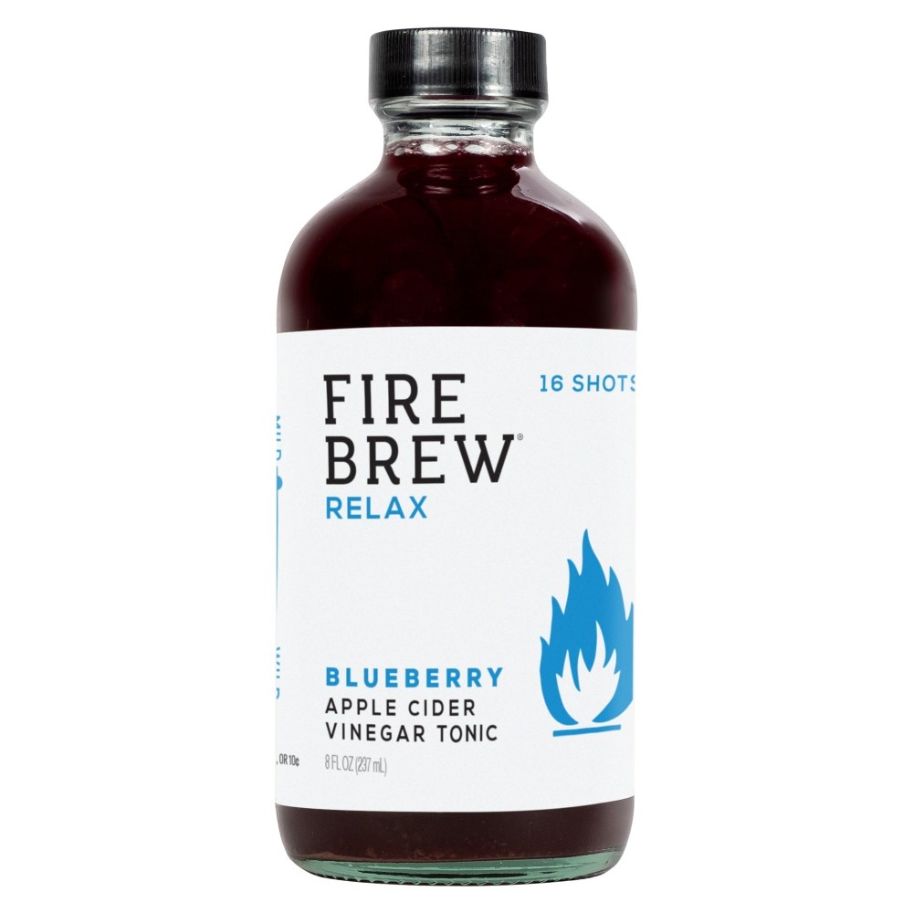 Fire Brew - RELAX Blueberry Apple Cider Vinegar Tonic (Non-Spicy Fire Cider Recipe) Fire Brew - RELAX Blueberry Apple Cider Vinegar Tonic (Non-Spicy Fire Cider Recipe)