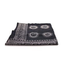 Prabhuji Meditation Yoga Prayer Shawl - Mantra Om - Black Large