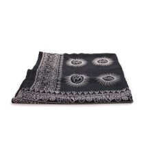 Prabhuji Meditation Yoga Prayer Shawl - Mantra Om - Black Large