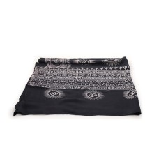 Prabhuji Meditation Yoga Prayer Shawl - Mantra Om - Black Large