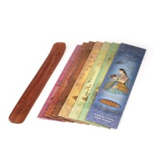 Prabhuji Incense Gift Set - Flat Burner + 7 Harmony Incense Stick & greeting Thank You for Being a Friend