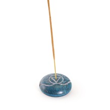 Prabhuji Incense Burner - Soapstone Pebble Third Eye Chakra Ajna 2.5"
