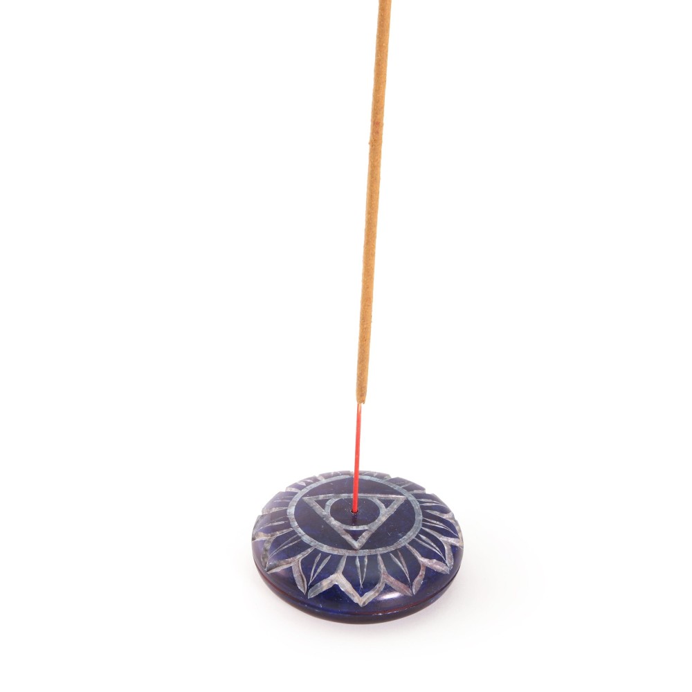 Prabhuji Incense Burner - Soapstone Pebble Throat Chakra Vishudha 2.5" Prabhuji Incense Burner - Soapstone Pebble Throat Chakra Vishudha 2.5"