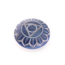 Prabhuji Incense Burner - Soapstone Pebble Throat Chakra Vishudha 2.5"