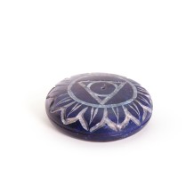 Prabhuji Incense Burner - Soapstone Pebble Throat Chakra Vishudha 2.5"
