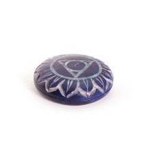 Prabhuji Incense Burner - Soapstone Pebble Throat Chakra Vishudha 2.5"