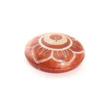 Prabhuji Incense Burner - Soapstone Pebble Sacral Chakra Svadhishtana 2.5"