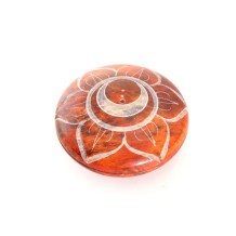 Prabhuji Incense Burner - Soapstone Pebble Sacral Chakra Svadhishtana 2.5"
