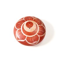 Prabhuji Incense Burner - Soapstone Pebble Sacral Chakra Svadhishtana 2.5"