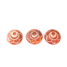 Prabhuji Incense Burner - Soapstone Pebble Sacral Chakra Svadhishtana 2.5"