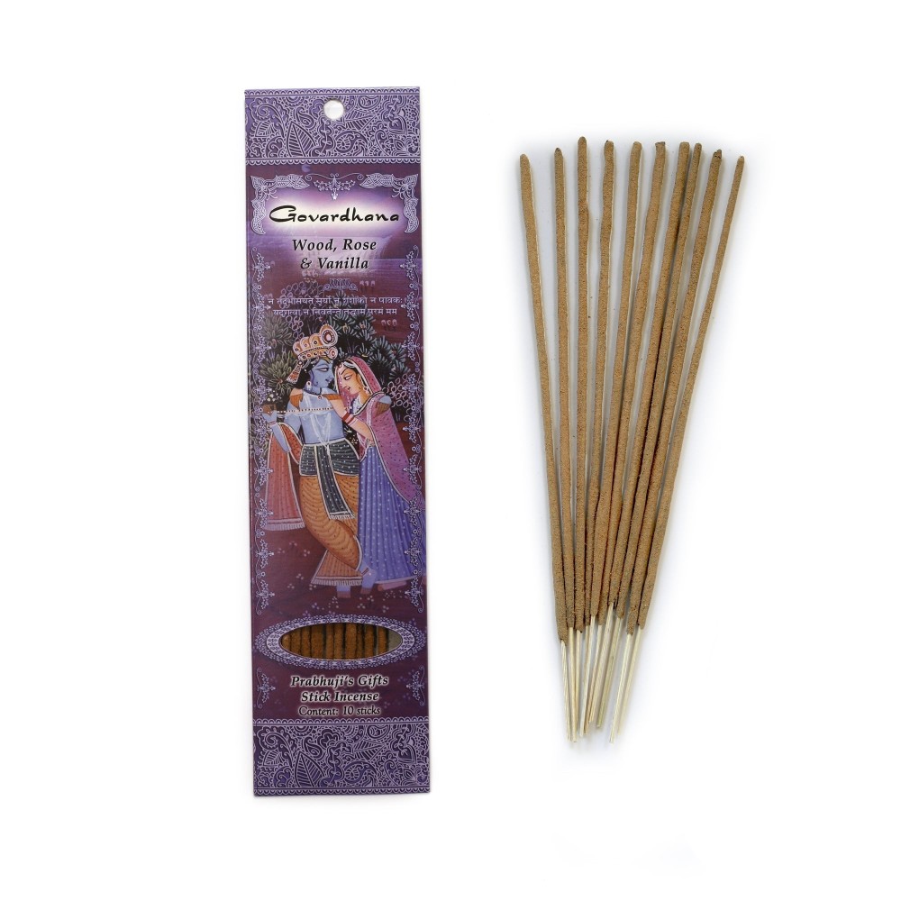 Prabhuji Incense Sticks Govardhana - Wood, Rose & Vanilla Prabhuji Incense Sticks Govardhana - Wood, Rose & Vanilla