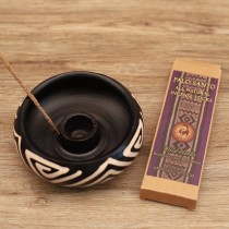 Prabhuji Incense Burner - Peruvian Ceramic Holder for Palo Santo Stick - 5"