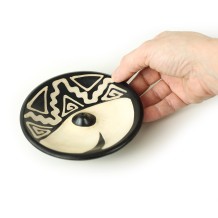 Prabhuji Incense Burner - Peruvian Ceramic Incense Burner for Stick Incense - 4.75"