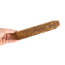 Prabhuji Decor - Wooden Mezuzah Case 9"x1.5" Garden