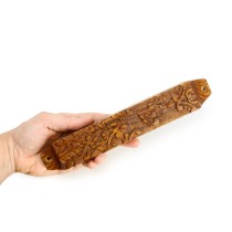 Prabhuji Decor - Wooden Mezuzah Case 9"x1.5" Ornamental