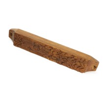 Prabhuji Decor - Wooden Mezuzah Case 9"x1.5" Ornamental