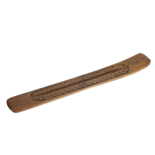 Prabhuji Incense Burner - Wooden Flat Carved Clover