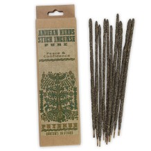 Prabhuji Smudging Incense - Pure - Andean Herbs Incense Sticks - Peace & Confidence