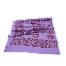 Prabhuji Meditation Yoga Prayer Shawl - Mantra Om - Purple Large