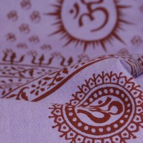 Prabhuji Meditation Yoga Prayer Shawl - Mantra Om - Purple Large