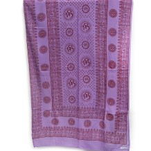 Prabhuji Meditation Yoga Prayer Shawl - Mantra Om - Purple Large