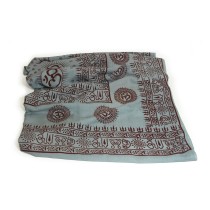Prabhuji Meditation Yoga Prayer Shawl - Mantra Om - Grey Large