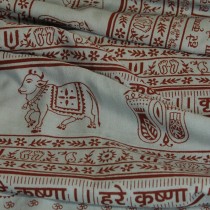 Prabhuji Meditation Yoga Prayer Shawl - Maha Mantra - Grey Large