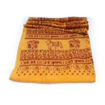 Prabhuji Meditation Yoga Prayer Shawl - Maha Mantra - Yellow Large