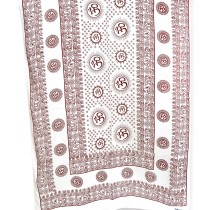 Prabhuji Meditation Yoga Prayer Shawl - Mantra Om - White Large