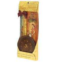 Prabhuji Incense Gift Set - Wood Round Burner + 3 Harmony Incense Sticks & Holiday Greeting (Madhumadhavi, Sehuti, Padmanjari)