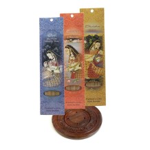 Prabhuji Round Burner + 3 Meditation Incense Sticks Packs & Holiday Greeting