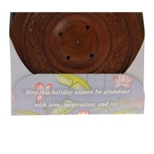 Prabhuji Round Burner + 3 Meditation Incense Sticks Packs & Holiday Greeting
