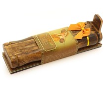 Prabhuji Incense Gift Set - Bamboo Burner + 3 Harmony Incense Sticks Packs & Holiday Greeting - Joy