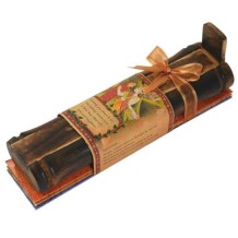 Prabhuji Incense Gift Set - Bamboo Burner + 3 Meditation Sticks Packs & Holiday Greeting - Peace