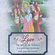 Prabhuji Incense Gift Set - Bamboo Burner + 7 Chakra Incense Sticks Packs & Holiday Greeting - Love