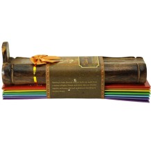 Prabhuji Incense Gift Set - Bamboo Burner + 7 Chakras Incense Stick & Greeting: Thank you for being you