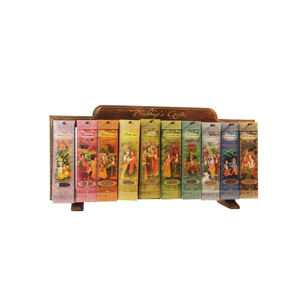 Prabhuji Display Rack - Horizontal - 10  Fragrances Incense Sticks - 130 Packs