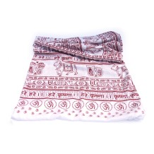 Prabhuji Meditation Yoga Prayer Shawl - Maha Mantra - White Large