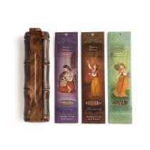 Prabhuji Incense Gift Set - Bamboo Burner + 3 Harmony Incense Sticks Packs & Greeting - Thank you for being you