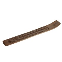 Prabhuji Incense Burner - Wooden Flat Carved Flower