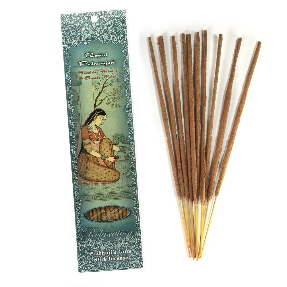 Prabhuji Incense Sticks Ragini Padmanjari - Seaside Flowers and Sweet Musk - Relaxation