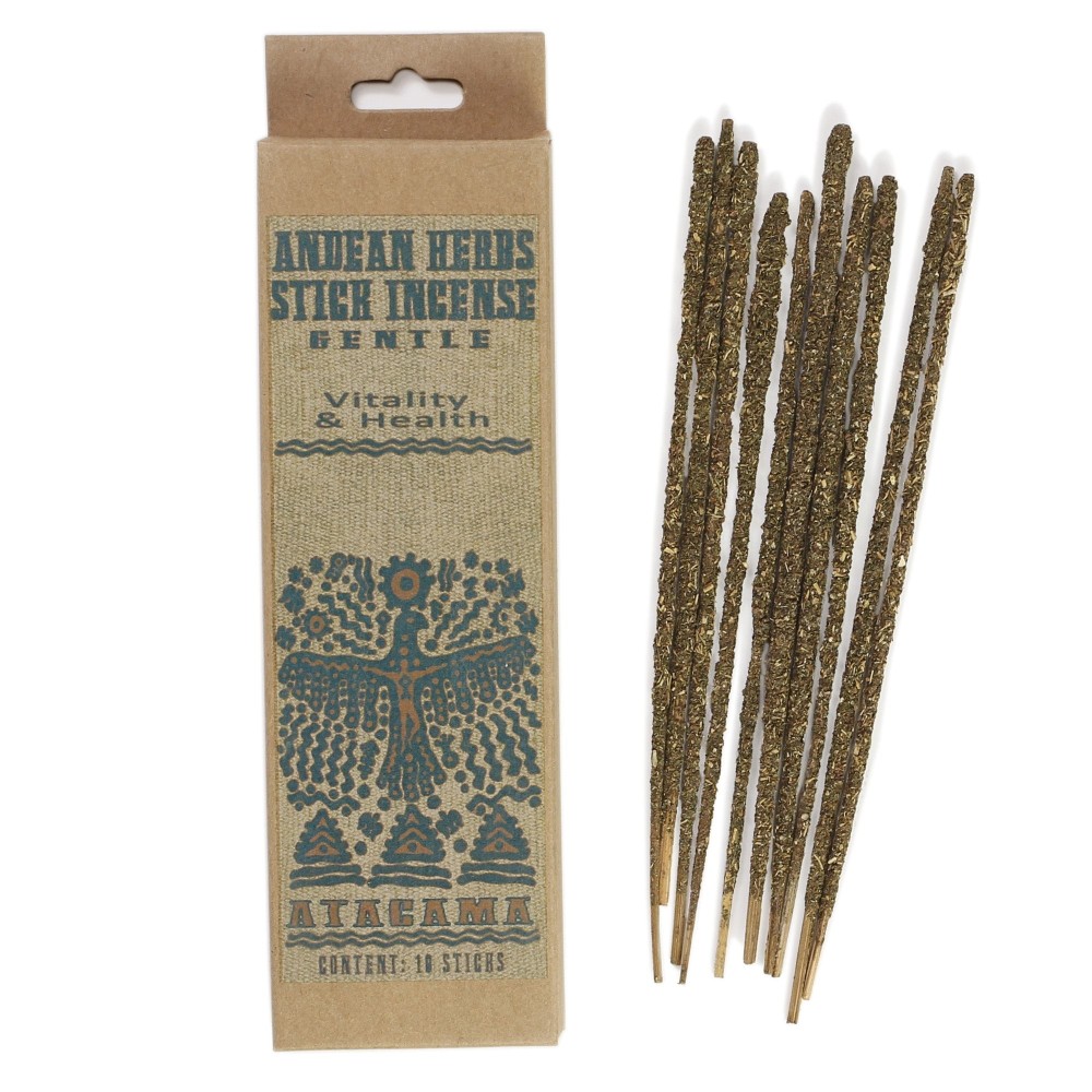 Prabhuji Smudging Incense - Gentle - Andean Herbs Incense Sticks - Vitality & Health