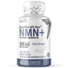 NMN+ 500 mg (NMN + Quercetin & Piperine) EXTRA Strength 60 ct.