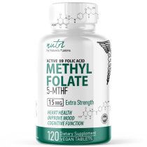 Methylfolate (5-MTHF) 15mg - 120 Vegan Tablets