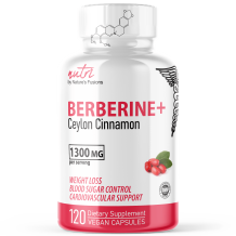 Berberine+ Supplement with Cinnamon Ceylon 1300mg - 120ct