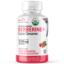 Berberine+ with Cinnamon Ceylon 1300 mg - ORGANIC 120ct