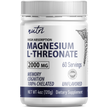 Magnesium L-Threonate 2000mg Unflavored Powder 120g Tub