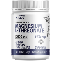 Magnesium L-Threonate 2000mg Unflavored Powder 120g Tub