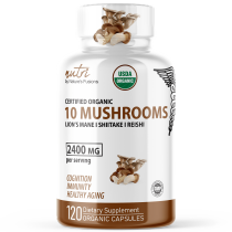 10 Mushroom Complex 2400 mg - ORGANIC 120 ct