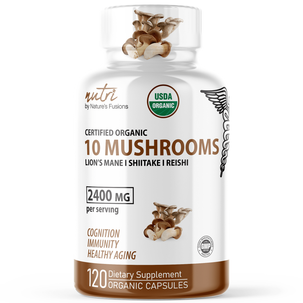 10 Mushroom Complex 2400 mg - ORGANIC 120 ct